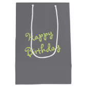 誕生日チョークドレ通りアートオブザハッピーウーマン ミディアムペーパーバッグ (裏面)
