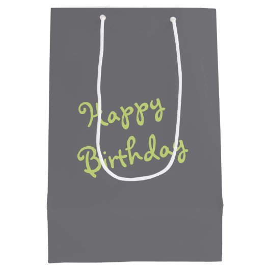 誕生日チョークドレ通りアートオブザハッピーウーマン ミディアムペーパーバッグ (裏面)