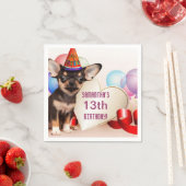 誕生日チワホアドッグ紙ナプキン スタンダードカクテルナプキン (インサイチュ)