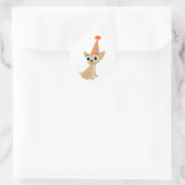 誕生日チワワ ラウンドシール (バッグ)