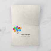 誕生日チンパンジー カード (内部)