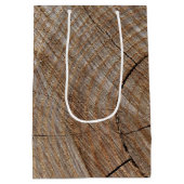 誕生日ツリーリングや輪とプッシュピン ミディアムペーパーバッグ (裏面)