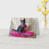 誕生日ティアナ猫からのプルフェクトプリンセスの願い カード (黄色い花)