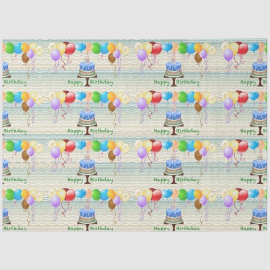 誕生日ティッシュペーパー 薄葉紙 (正面)
