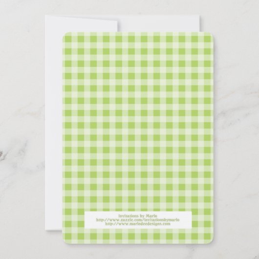 誕生日ティーパーティの招待状小さな女の子デザイン 招待状 (裏面)