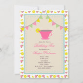 誕生日ティーパーティの招待状 招待状 (正面)