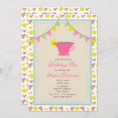 誕生日ティーパーティの招待状 招待状 (正面/裏面)