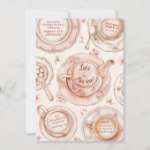 誕生日ティーパーティの招待状 招待状 (正面)