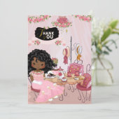 誕生日ティーパーティーサンキューカード 招待状 (スタンド正面)