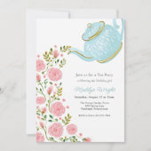 誕生日ティーパーティーシャワー 招待状 (正面)