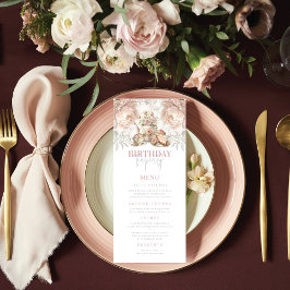 誕生日ティーパーティーパエレガントステル メニュー