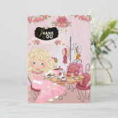 誕生日ティーパーティー1サンキューカード 招待状 (スタンド正面)