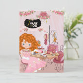 誕生日ティーパーティー3サンキューカード 招待状 (スタンド正面)