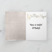 誕生日テディベアとヘッドフォン カード (内部)