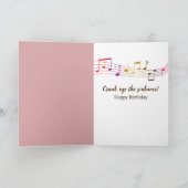 誕生日テディベアとヘッドフォン カード (内部)