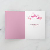 誕生日テディベアとレッドローズ カード (内部)