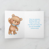 誕生日テディベアバルーンカード カード (内部)