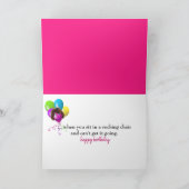 誕生日テディベア古いユーモアを解き放つ カード (内部)