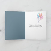 誕生日テディベア・オン・ザ・スイング カード (内部)