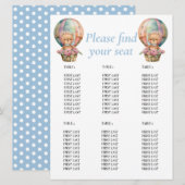 誕生日テディーバルーン 招待状 (正面/裏面)