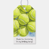 誕生日テニスエースガールお祝いありがとう ギフトタグ (裏面)