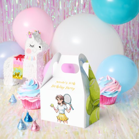 誕生日テニスエースガールお祝い フェイバーボックス (パーティー)