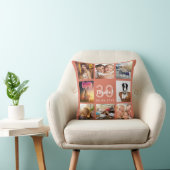 誕生日テラコッタ写真コラージュの女性 クッション (椅子)