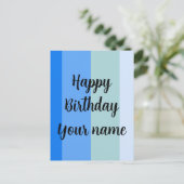 誕生日テンプレート 名前付き ポストカード (スタンド正面)
