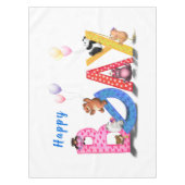 誕生日テーブルクロスとベビーベアパーティー テーブルクロス (正面)