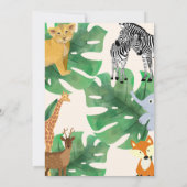 誕生日テーマの少年への招待 招待状 (裏面)