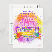 誕生日テーマ男子ポストカード招待HAMbyWG ポストカード (正面/裏面)