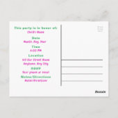 誕生日テーマ男子ポストカード招待HAMbyWG ポストカード (裏面)