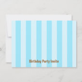 誕生日テーマ-かわいい恐竜 招待状 (裏面)