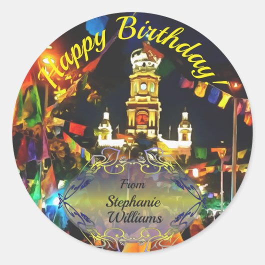 誕生日ディアデロスミュエルトスPV-190130 ラウンドシール (正面)