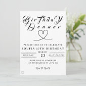 誕生日ディナーの招待状、編集可能な誕生日ディナーのデジタル招待状 招待状 (スタンド正面)