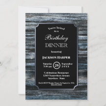 誕生日ディナーウッドパーティの招待状