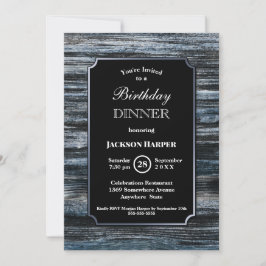 誕生日ディナーウッドパーティの招待状 招待状