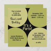 誕生日ディナーパーティの招待状テンプレート 招待状 (正面/裏面)