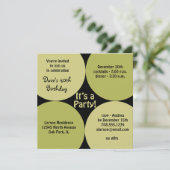 誕生日ディナーパーティの招待状テンプレート 招待状 (スタンド正面)