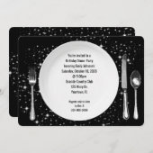 誕生日ディナーパーティーオンスターズ招待状 招待状 (正面/裏面)