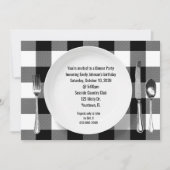 誕生日ディナーパーティーバッファロープレイド 招待状 (正面)