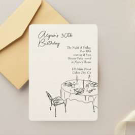 誕生日ディナー30歳の誕生日パーティー 招待状