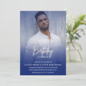 誕生日ディナー49th誕生日の招待フォトメンズ 招待状 (スタンド正面)