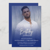 誕生日ディナー53歳の誕生日の招待フォトメンズ 招待状 (正面/裏面)