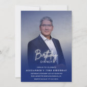 誕生日ディナー 73歳の誕生日招待状 写真 男性 招待状 (正面)