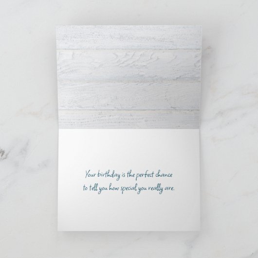 誕生日デイジーイン水玉模様リボン カード (内部)