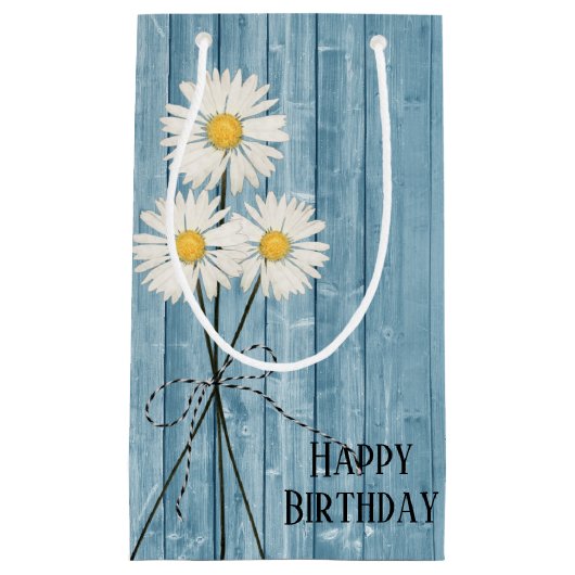 誕生日デイジーオンパープルウッド スモールペーパーバッグ (正面)