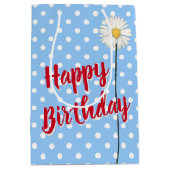 誕生日デイジーオン水玉模様中抱き枕 ミディアムペーパーバッグ (正面)
