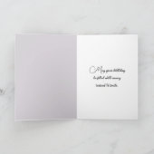 誕生日デイジーオンGrayテクスチャ カード (内部)