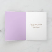 誕生日デイジーブーケのブーツ カード (内部)